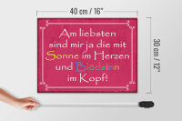 Holzschild Spruch 40x30cm am liebsten sind die mit Sonne