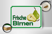 Holzschild Hinweis 40x30cm frische Birnen Hofladen