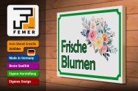 Holzschild Hinweis 40x30cm frische Blumen Verkauf