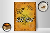 Holzschild Hinweis 30x40cm Bee you Biene Honig Imkerei