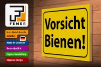 Holzschild Hinweis 40x30cm Vorsicht Bienen Honig Imker