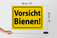 Holzschild Hinweis 40x30cm Vorsicht Bienen Honig Imker