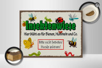 Holzschild Hinweis 40x30cm Insektenwiese Bienen Hummeln
