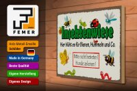 Holzschild Hinweis 40x30cm Insektenwiese Bienen Hummeln