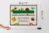 Holzschild Hinweis 40x30cm Insektenwiese Bienen Hummeln