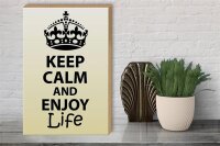 Holzschild Spruch 30x40cm Keep Calm and enjoy life