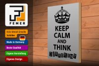 Holzschild Spruch 30x40cm Keep Calm think different