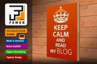 Holzschild Spruch 30x40cm Keep Calm and read my block