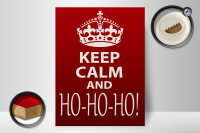 Holzschild Spruch 30x40cm Keep Calm and Ho Ho Ho Christmas