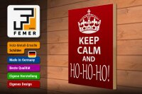Holzschild Spruch 30x40cm Keep Calm and Ho Ho Ho Christmas