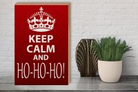 Holzschild Spruch 30x40cm Keep Calm and Ho Ho Ho Christmas