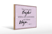 Holzschild Spruch 40x30cm er hat seinen Engeln befohlen