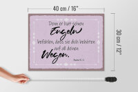 Holzschild Spruch 40x30cm er hat seinen Engeln befohlen