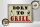 Holzschild Spruch 40x30cm born to Grill Grillen