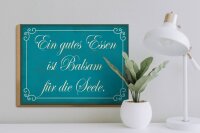 Holzschild Spruch 40x30cm gutes Essen Balsam für die Seele