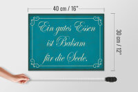 Holzschild Spruch 40x30cm gutes Essen Balsam für die Seele