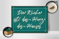 Holzschild Spruch 40x30cm Küche ist das Herz des Hauses