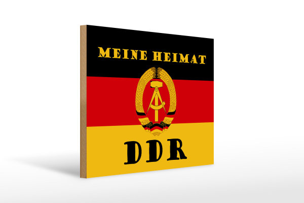 Holzschild Spruch 40x30cm meine Heimat DDR Fahne Ostalgie
