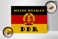 Holzschild Spruch 40x30cm meine Heimat DDR Fahne Ostalgie
