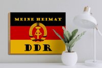 Holzschild Spruch 40x30cm meine Heimat DDR Fahne Ostalgie