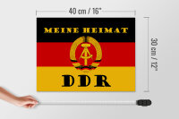 Holzschild Spruch 40x30cm meine Heimat DDR Fahne Ostalgie