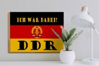 Holzschild Spruch 40x30cm ich war dabei DDR Fahne Ostalgie