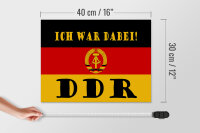 Holzschild Spruch 40x30cm ich war dabei DDR Fahne Ostalgie