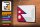 Blechschild Flagge Nepals 18x12cm Flag of Nepal Dekoration