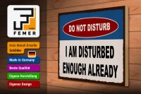 Holzschild Spruch 40x30cm do not disturb I am disturbed