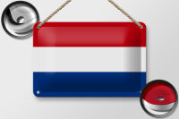 Blechschild Flagge Niederlande 18x12cm Flag of Netherlands Dekoration