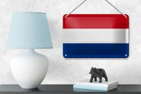 Blechschild Flagge Niederlande 18x12cm Flag of Netherlands Dekoration