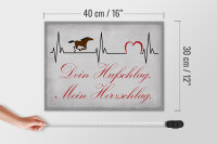 Holzschild Spruch 40x30cm Pferd dein Hufschlag Herzschlag