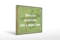 Holzschild Spruch 40x30cm there is no perfect rider only