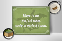 Holzschild Spruch 40x30cm there is no perfect rider only