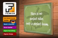 Holzschild Spruch 40x30cm there is no perfect rider only