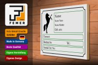 Holzschild Spruch 40x30cm Pferde Name Vater Mutter geb. am