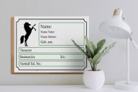 Holzschild Spruch 40x30cm Pferde Name Vater Mutter geb. am