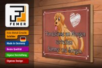 Holzschild Spruch 40x30cm Hundeküsse Kummer und Sorgen