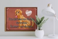 Holzschild Spruch 40x30cm Hundeküsse Kummer und Sorgen