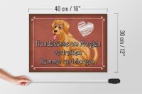 Holzschild Spruch 40x30cm Hundeküsse Kummer und Sorgen