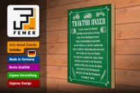 Holzschild Spruch 30x40cm Traktor unser in Ewigkeit Amen
