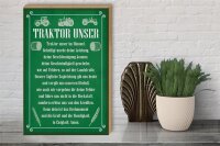 Holzschild Spruch 30x40cm Traktor unser in Ewigkeit Amen