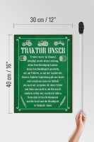Holzschild Spruch 30x40cm Traktor unser in Ewigkeit Amen