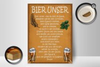 Holzschild Spruch 30x40cm Bier unser in Ewigkeit Prost