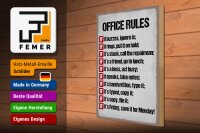 Holzschild Spruch 30x40cm Office rules it buzzes ignore it