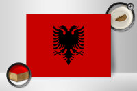 Holzschild Flagge Albanien 40x30cm Flag of Albania