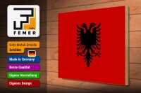 Holzschild Flagge Albanien 40x30cm Flag of Albania