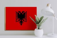 Holzschild Flagge Albanien 40x30cm Flag of Albania