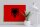 Holzschild Flagge Albanien 40x30cm Flag of Albania
