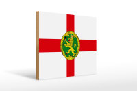 Holzschild Flagge Alderneys 40x30cm Flag of Alderney
